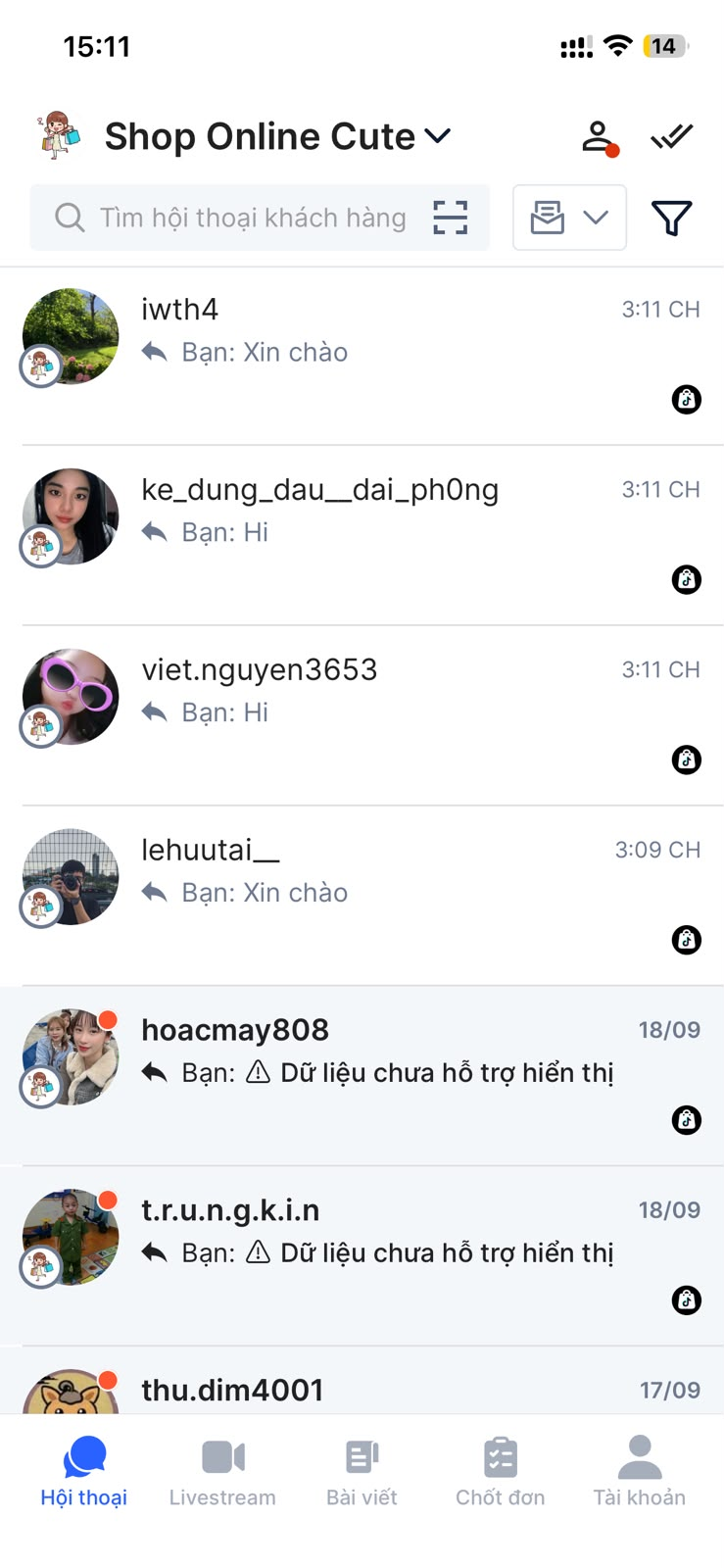 Kết nối TikTok Business trên mobile