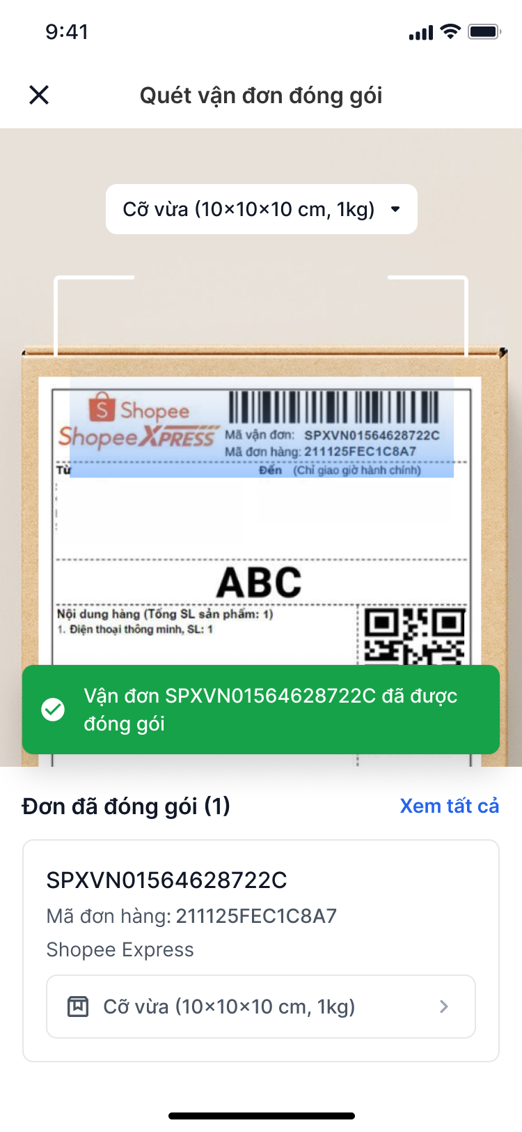 Quét vận đơn trên Haravan Mobile