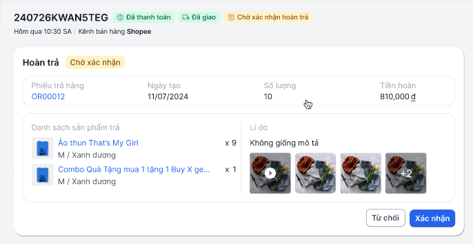 Tra cứu đơn gốc theo mã phiếu trả hoặc vận đơn trả hàng